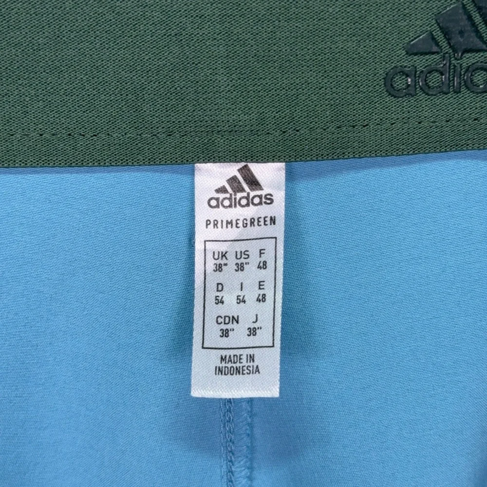 Adidas Golf Shorts Mens 38 Light Blue Primegreen Recycled Stretch Active
